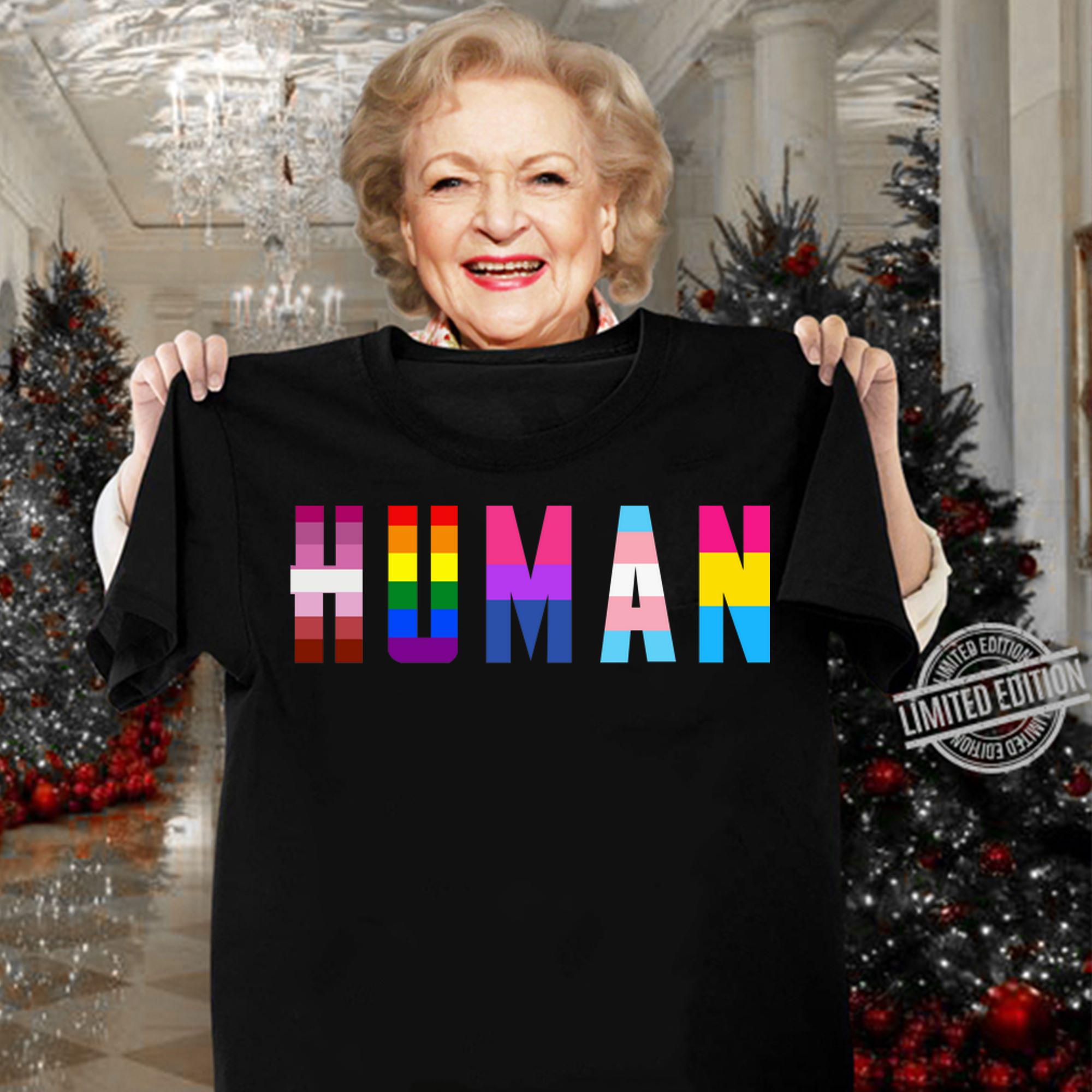 Human Flag LGBT Gay Pride Month t-shirt woman shirt