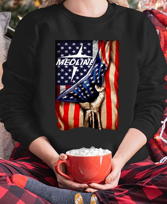 Medline Logo American Flag 4th Of July Independence Day t-shirt sweatshirt