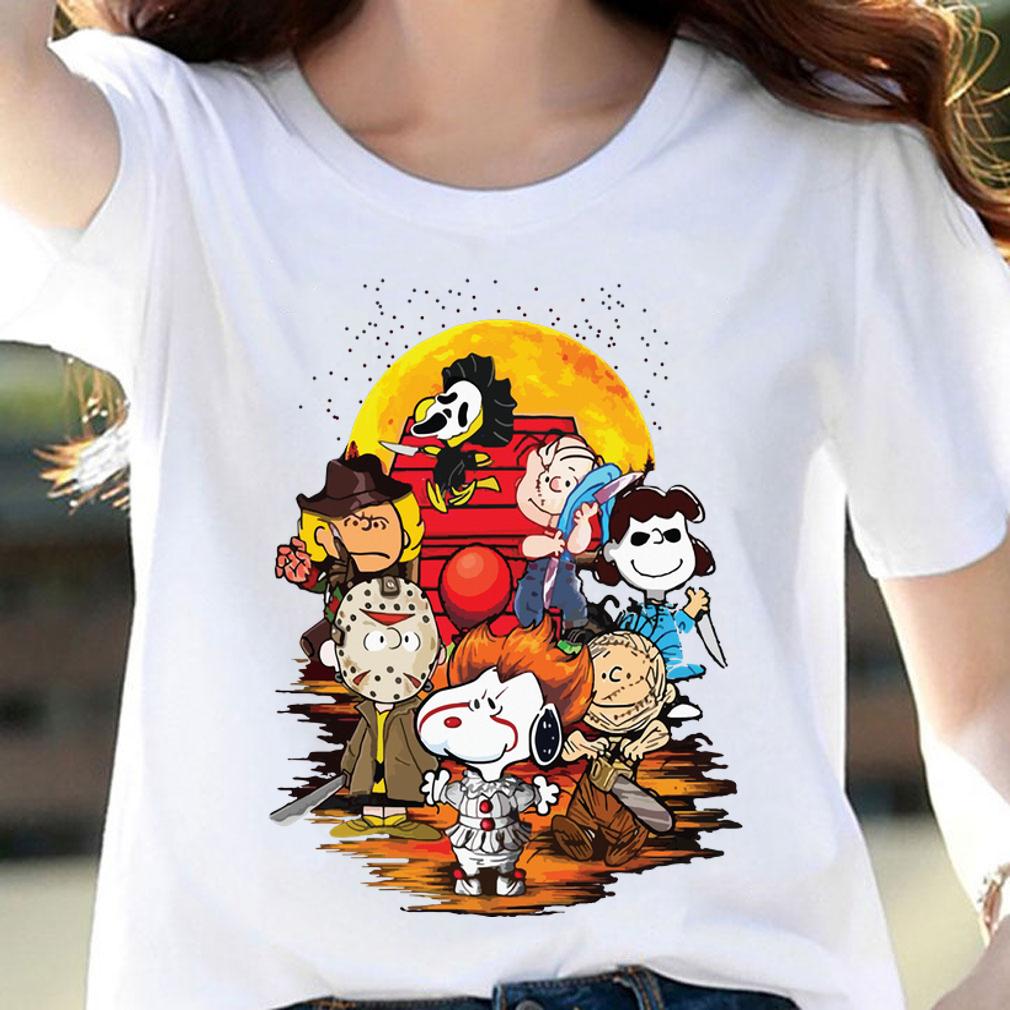 Hot The peanuts movie horror character halloween t-shirt woman shirt