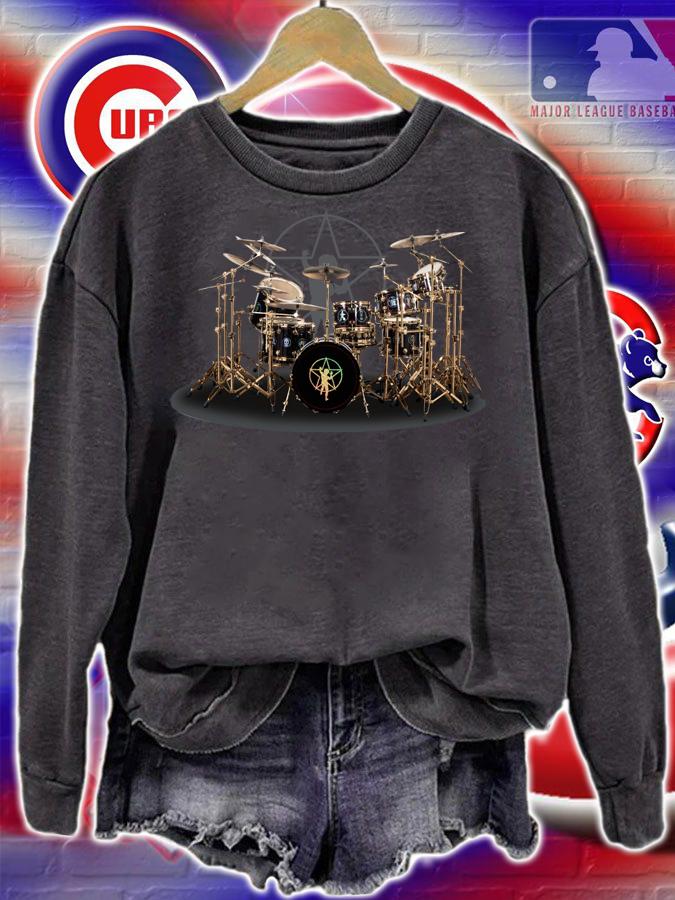 Neil Peart playing the drums t-shirt sweatshirt