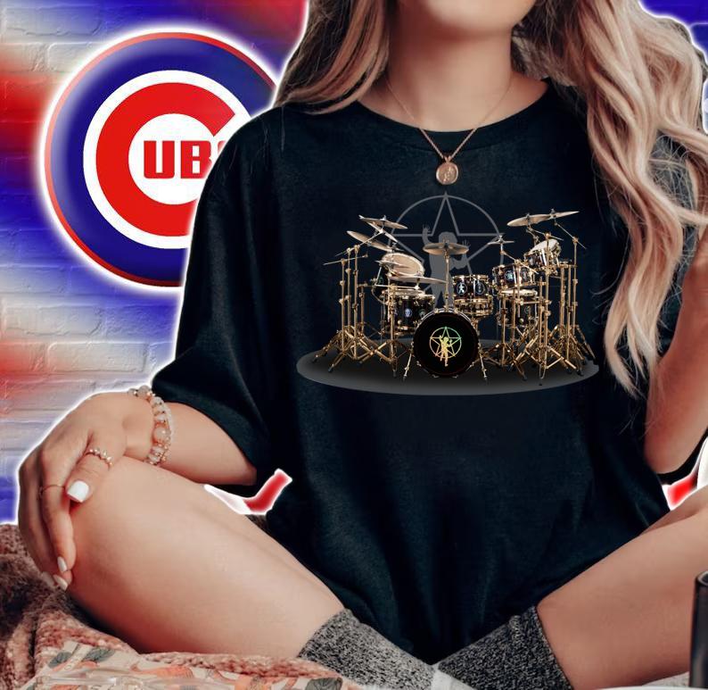 Neil Peart playing the drums t-shirt woman shirt