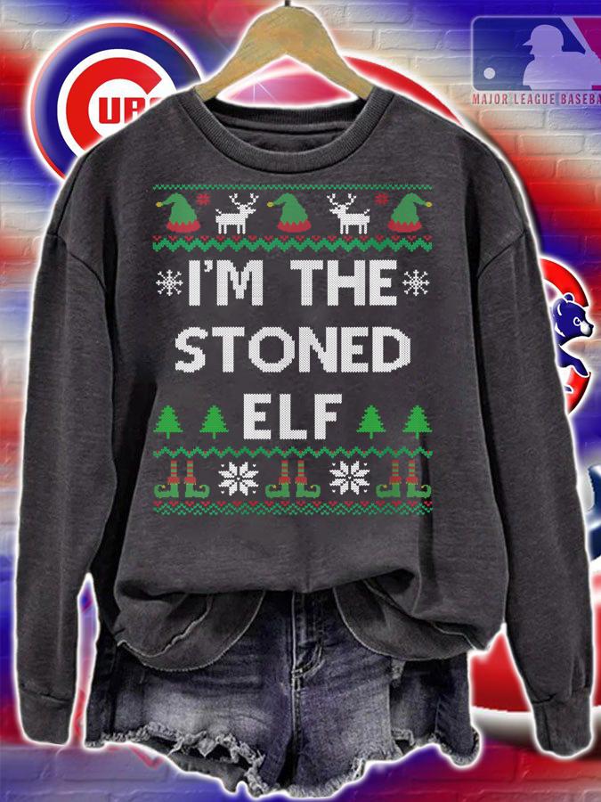 I'm The Stoned Elf Cannabis Weed Lover Ugly Christmas Pajama t-shirt sweatshirt