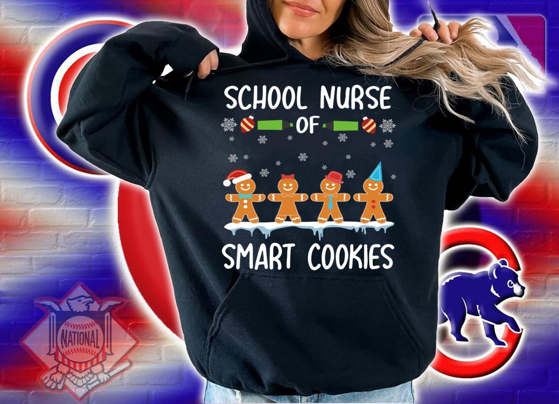 School Nurse Of Smart Cookies Gingerbreads Merry Christmas t-shirt hoodie
