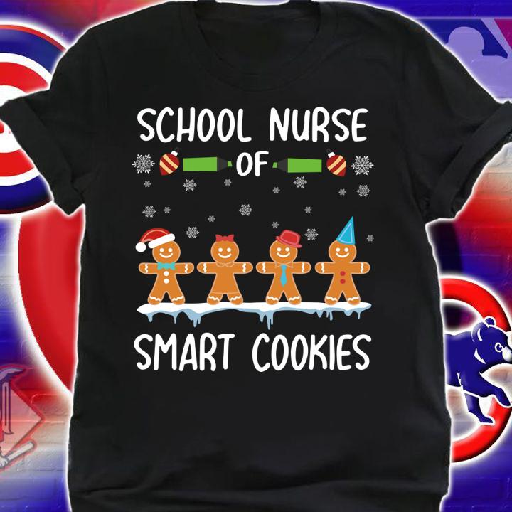 School Nurse Of Smart Cookies Gingerbreads Merry Christmas t-shirt shirt