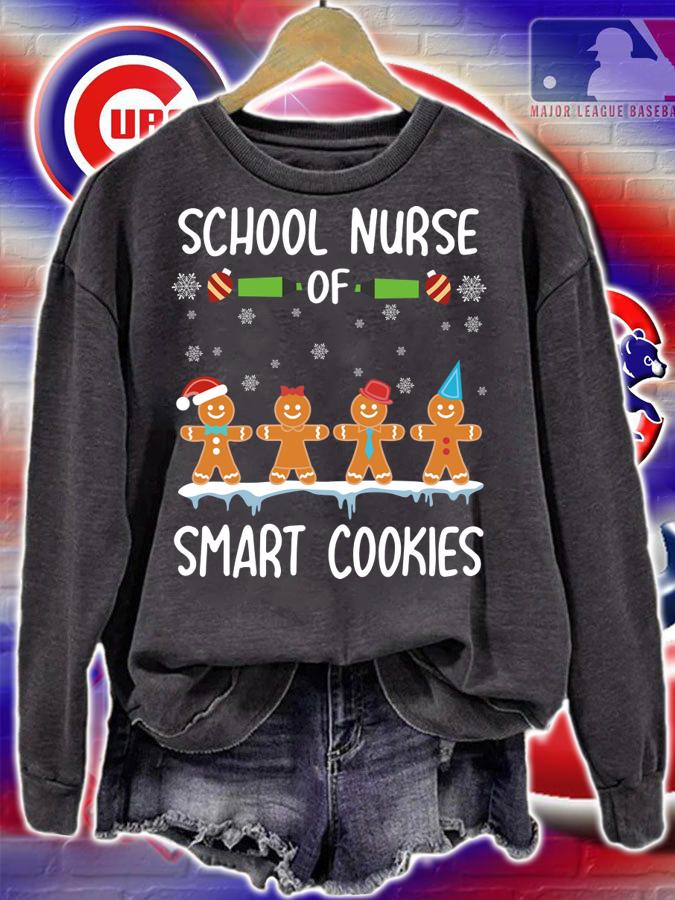 School Nurse Of Smart Cookies Gingerbreads Merry Christmas t-shirt sweatshirt