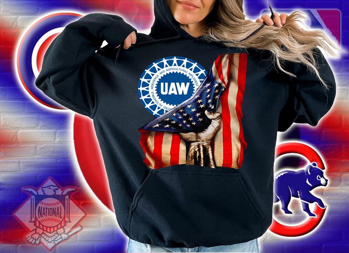 Uaw American Flag t-shirt hoodie