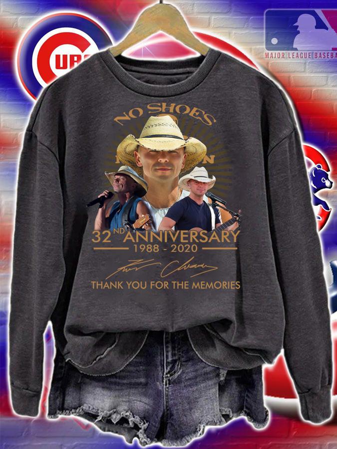 Kenny Chesney No Shoes 32nd Anniversary 1988-2020 Signature s t-shirt sweatshirt