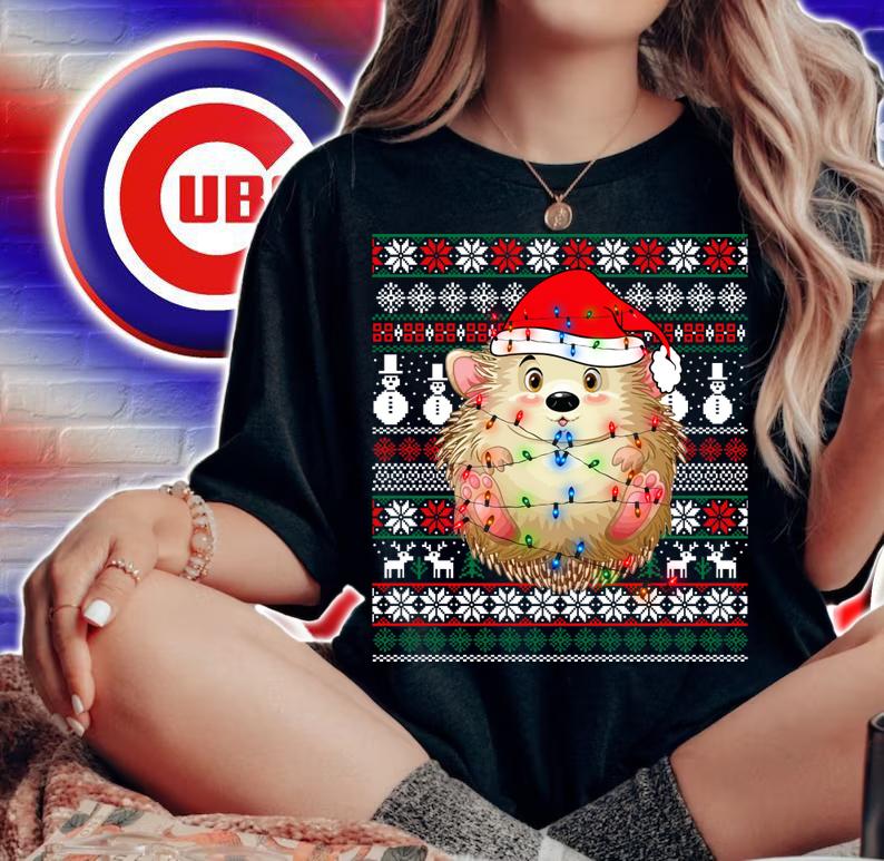 Porcupine Ugly Christmas Sweater Xmas Gift Porcupine Lovers sweater t-shirt woman shirt