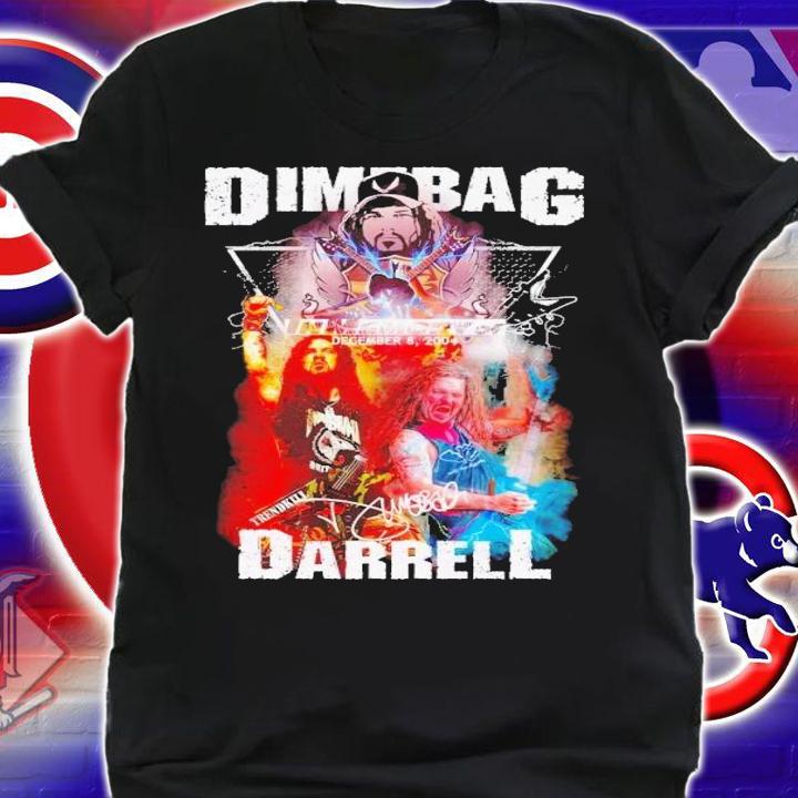 Dimebag Darrell in memory of December 8 2004 signature t-shirt shirt