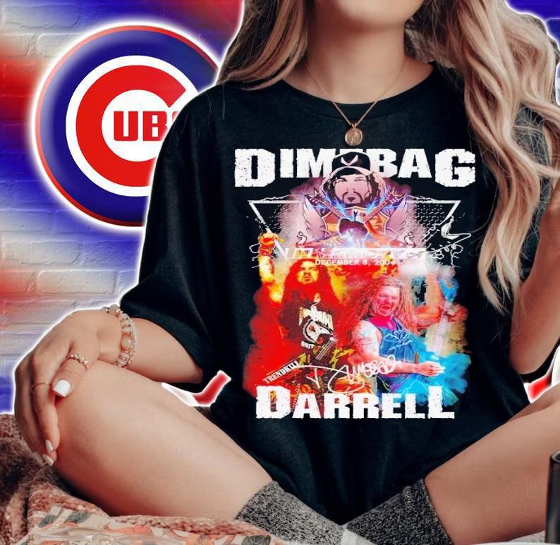 Dimebag Darrell in memory of December 8 2004 signature t-shirt woman shirt