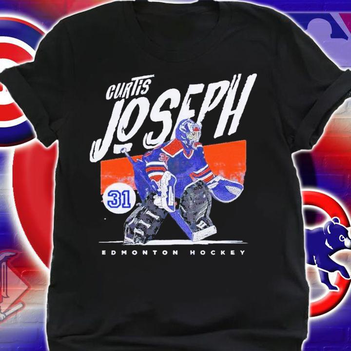 Edmonton Oilers Curtis Joseph #31 Grunge t-shirt shirt