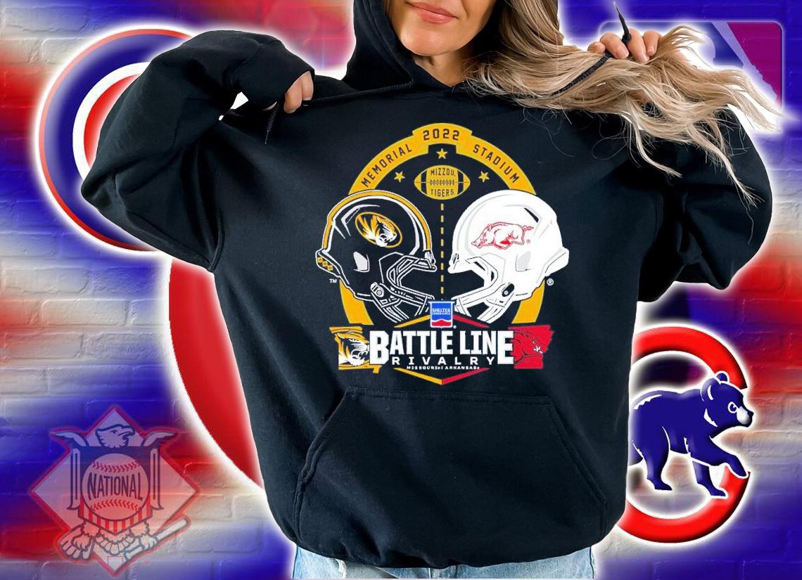 2022 Memorial Stadium Battle Line Rivalry Missouri and Arkansas shirt t-shirt hoodie