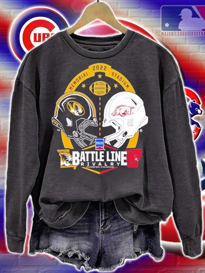 2022 Memorial Stadium Battle Line Rivalry Missouri and Arkansas shirt t-shirt sweatshirt