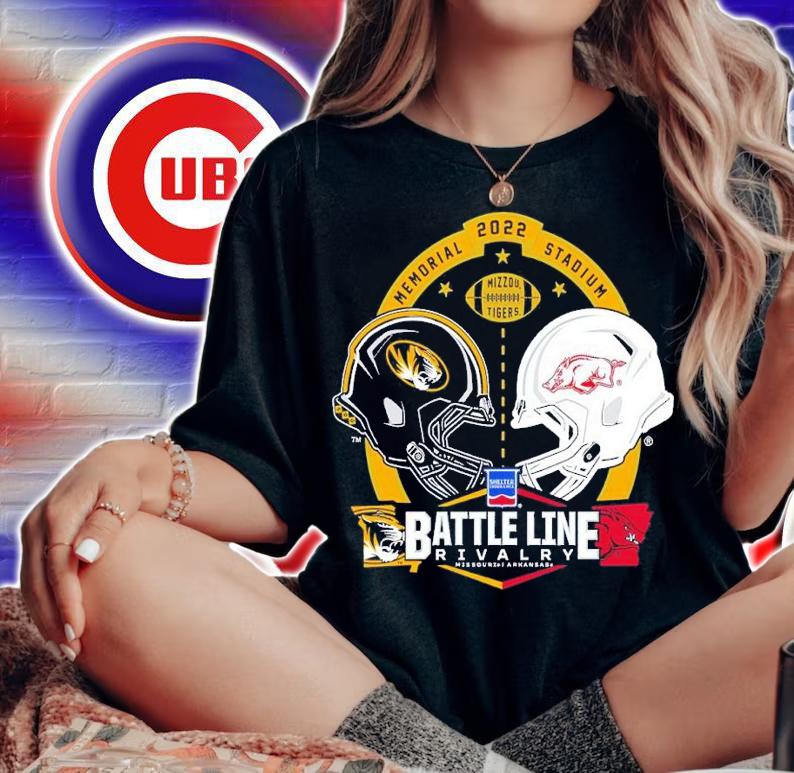 2022 Memorial Stadium Battle Line Rivalry Missouri and Arkansas shirt t-shirt woman shirt