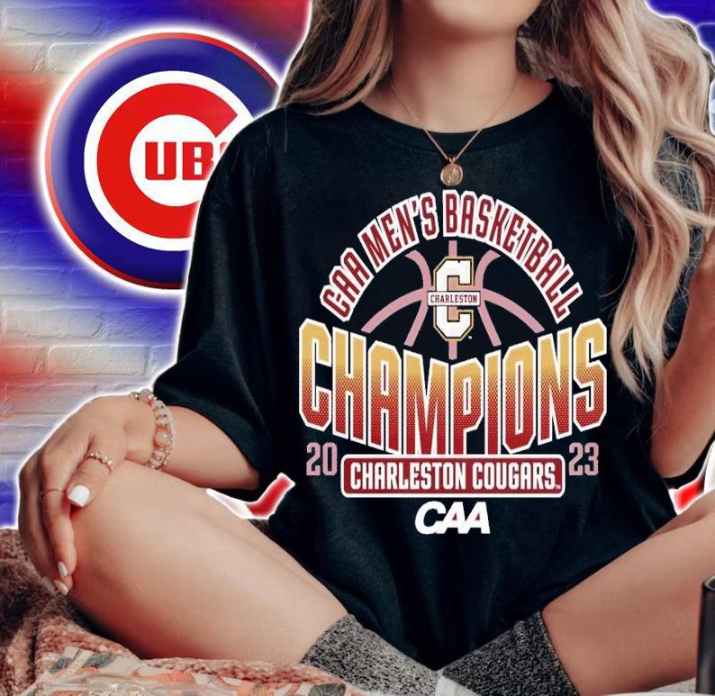 Charleston Cougars 2023 CAA Men's Basketball Conference Tournament Champions shirt t-shirt woman shirt