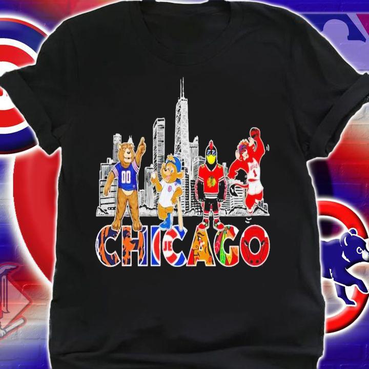 Chicago sports teams mascost shirt t-shirt shirt