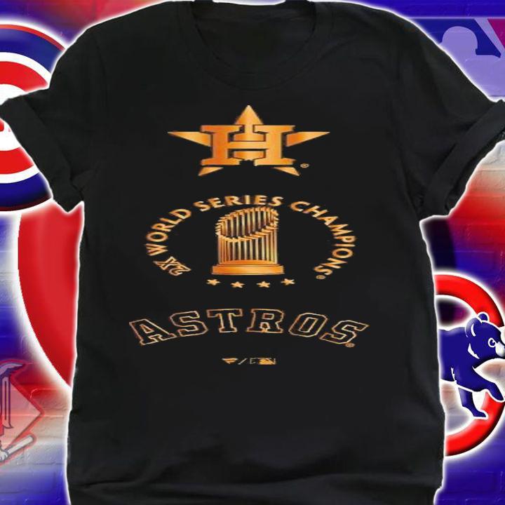 Houston Astros 2X World Series Champions Gold Luxe T-Shirt t-shirt shirt