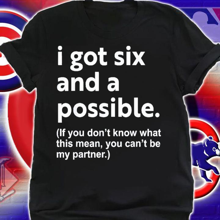 I Got Six And A Possible If You Don't Know What This Means You Cant Be My Partner t-shirt shirt