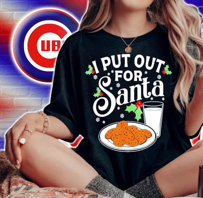 I put out for santa funny Christmas cookies and milk shirt t-shirt woman shirt