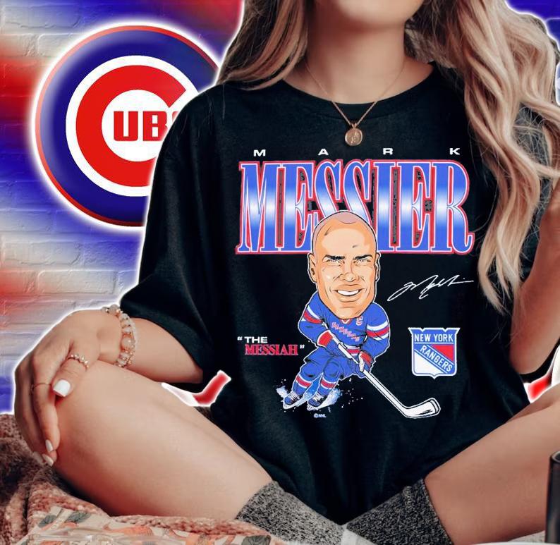 Mark Messier New York Rangers Player Caricature shirt t-shirt woman shirt