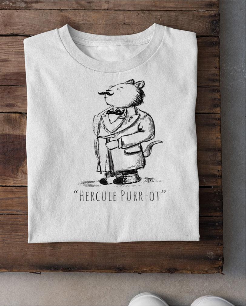 Hercule Purr-ot cat detective shirt t-shirt