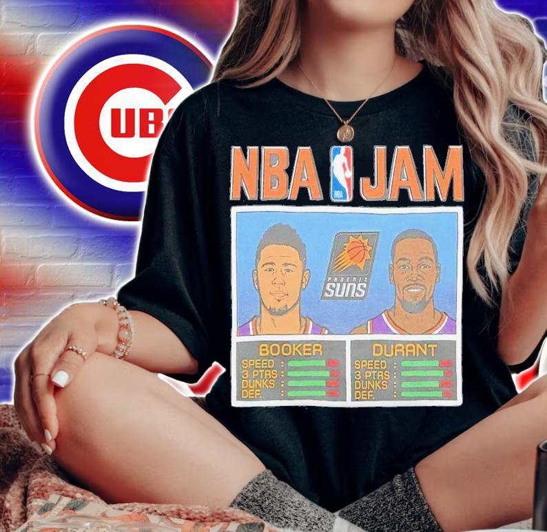 NBA Jam Suns Booker and Durant shirt t-shirt woman shirt