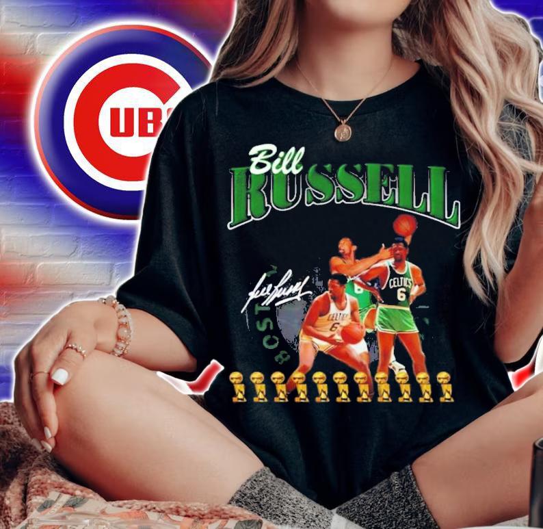 Bill Russell Boston Celtics Basketball Signature Shirt t-shirt woman shirt