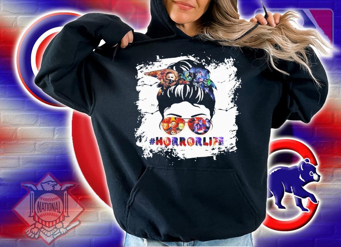 Messy Bun Horror Life Halloween T-Shirt t-shirt hoodie