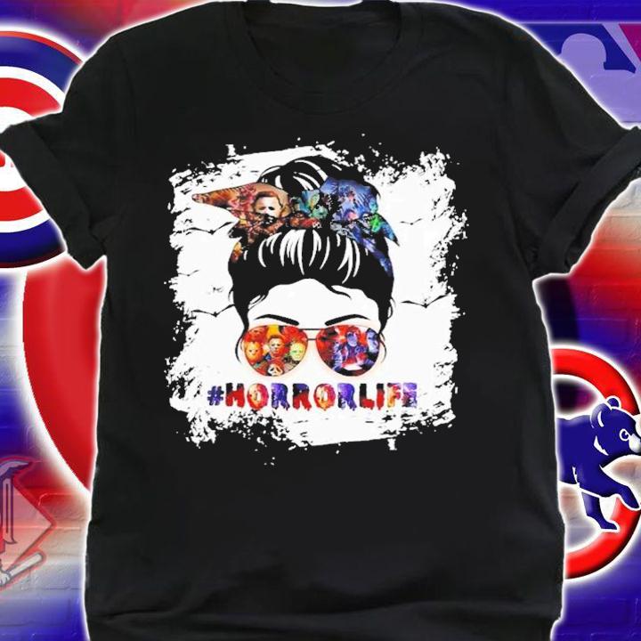 Messy Bun Horror Life Halloween T-Shirt t-shirt shirt