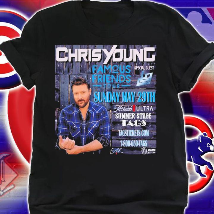 New Tour 2022 Famous Friends Tour Chris Young T-Shirt t-shirt