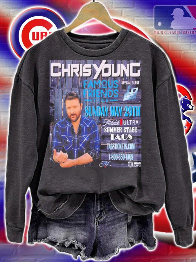 New Tour 2022 Famous Friends Tour Chris Young T-Shirt t-shirt