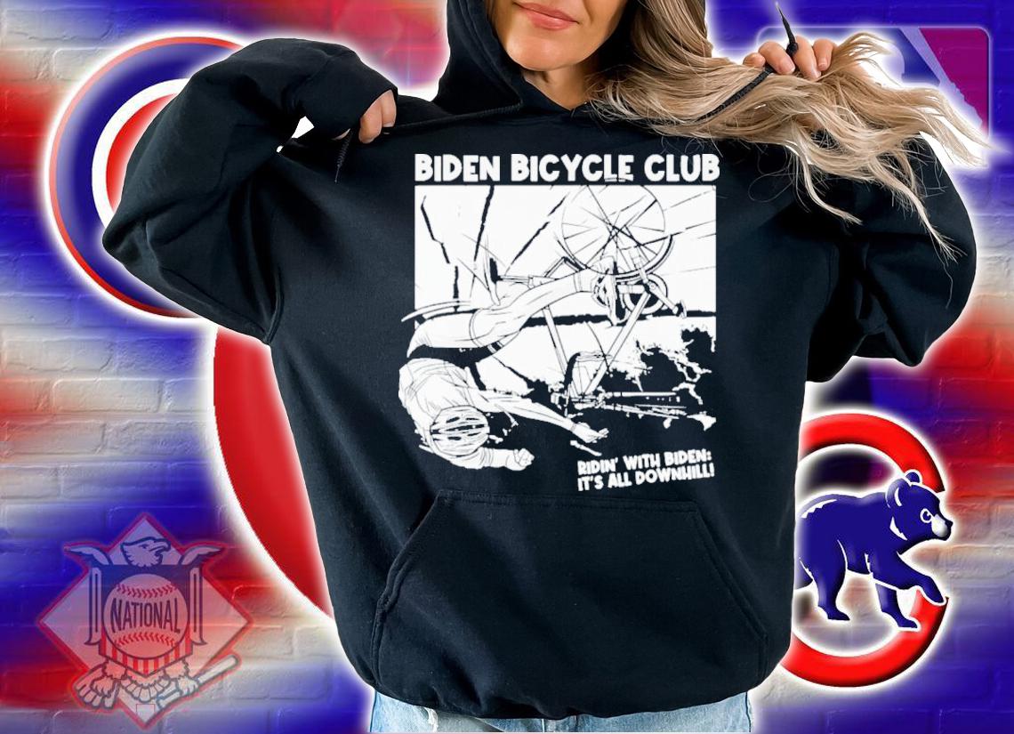 Biden Bicycle Club Ridin' With Biden Its All Downhill Shirt t-shirt