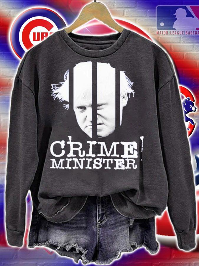 Boris Johnson Crime Minister UK Politics T-Shirt t-shirt