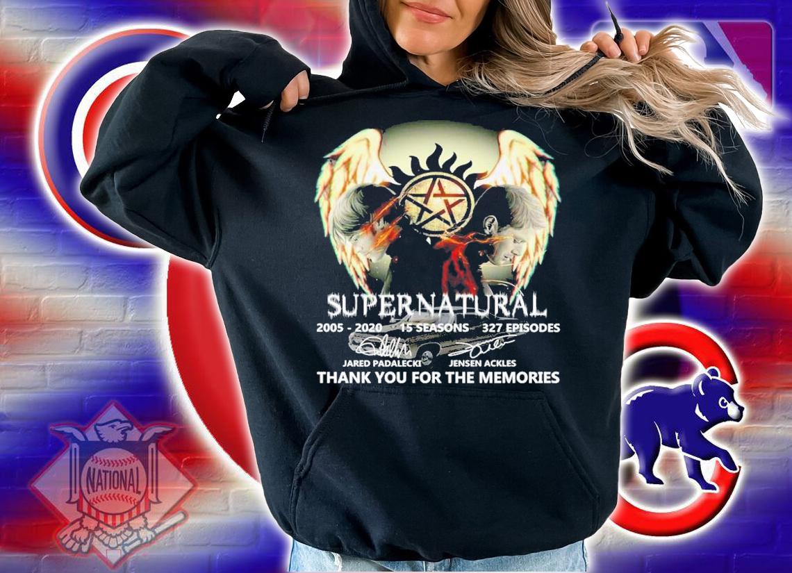 Supernatural 2005-2020 15 Seasons 327 Episodes Thank You For The Memories Signatures Shirt t-shirt hoodie