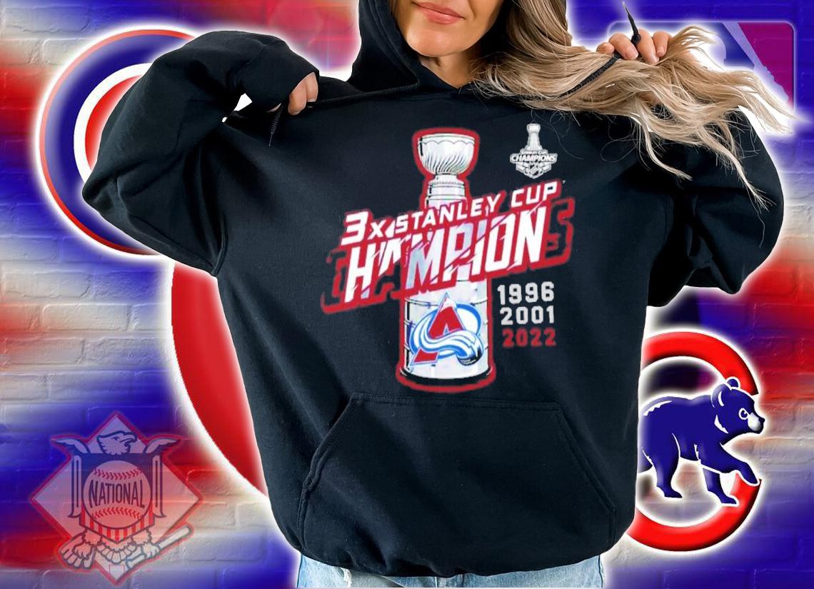 Colorado Avalanche 3X NHL Stanley Cup Champions Shirt t-shirt