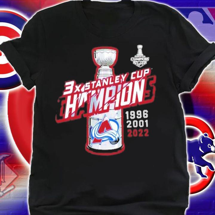Colorado Avalanche 3X NHL Stanley Cup Champions Shirt t-shirt
