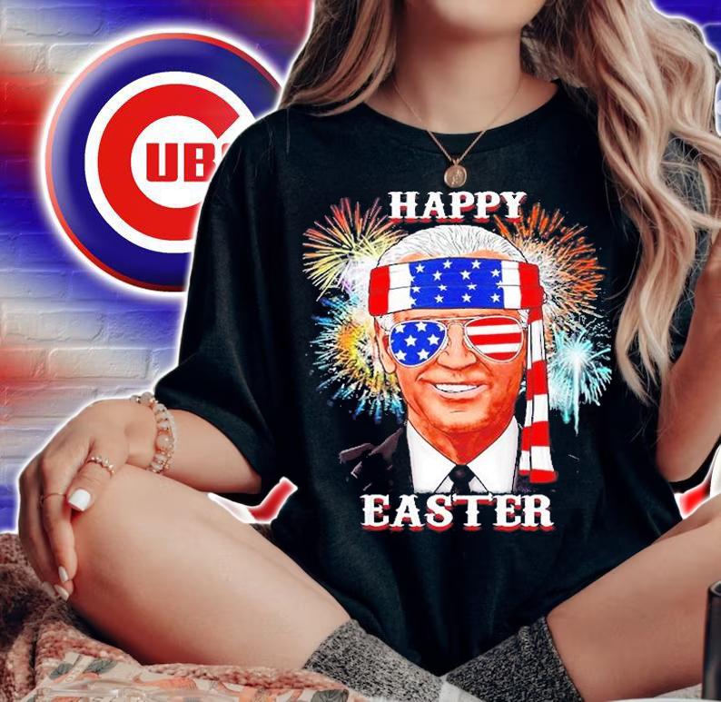 Happy Easter Confused Joe Biden 4Th Of July Funny T-Shirt t-shirt