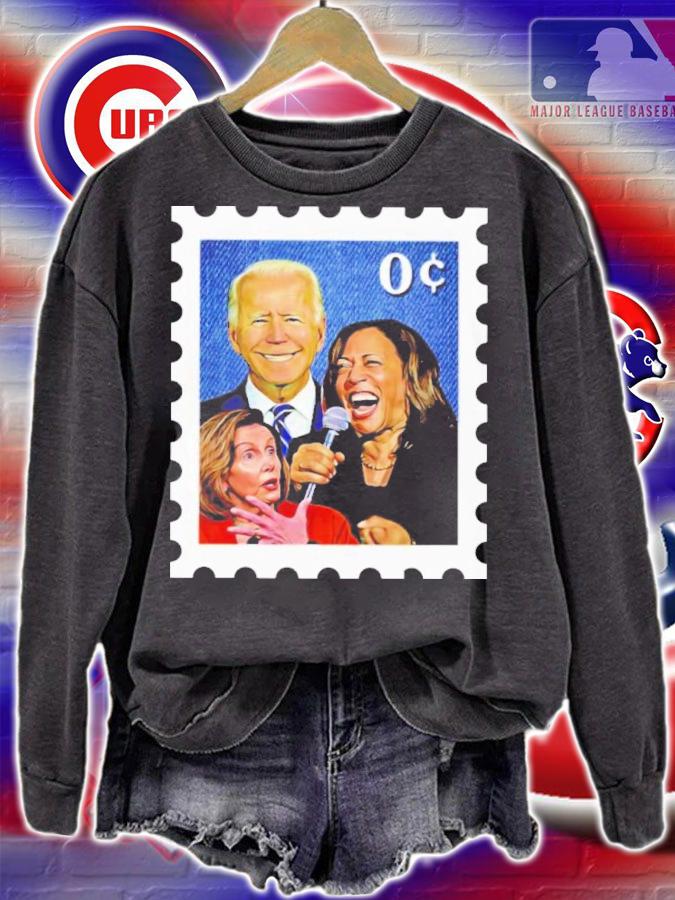 Joe Biden Harris Pelosi Zero Cents Stamp Shirt t-shirt