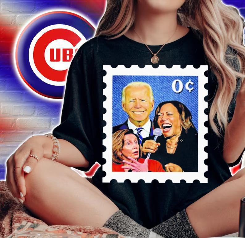 Joe Biden Harris Pelosi Zero Cents Stamp Shirt t-shirt