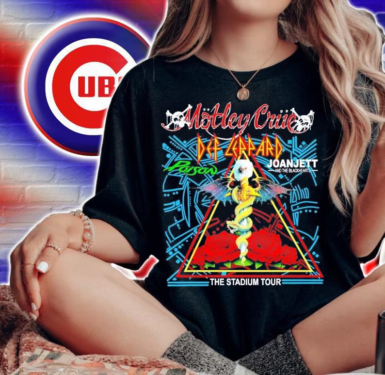 Motley Crue Poison Joan Jett The Stadium Tour 2022 T-Shirt t-shirt woman shirt