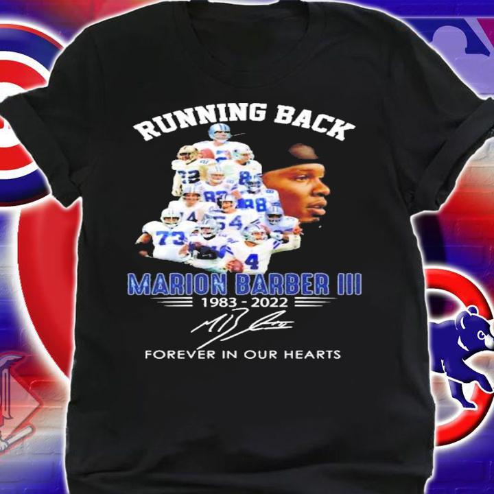 Running Back Marion Barber III 1983-2022 Signatures Forever In Our Hearts T-Shirt t-shirt