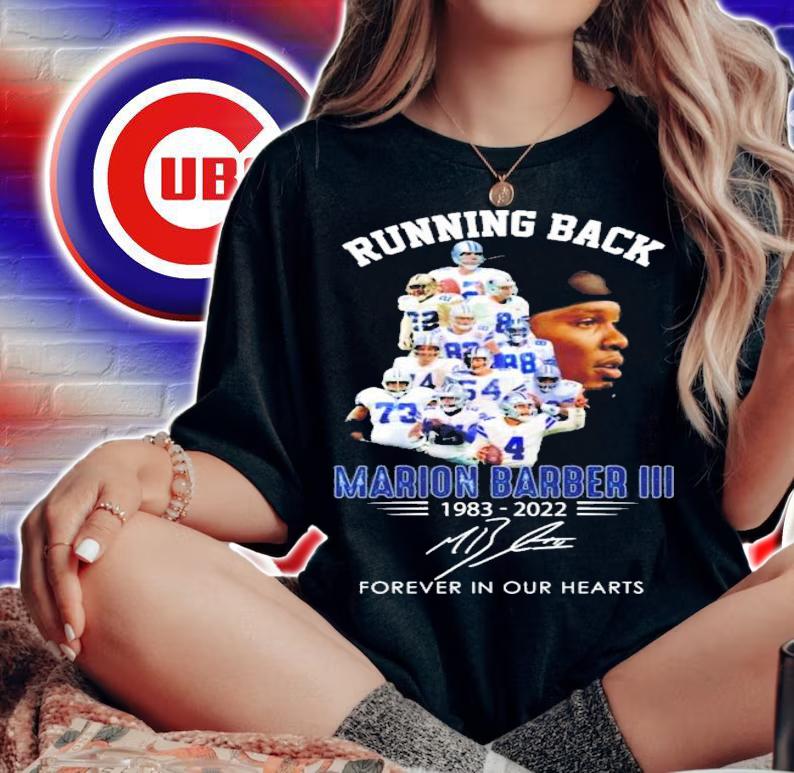 Running Back Marion Barber III 1983-2022 Signatures Forever In Our Hearts T-Shirt t-shirt