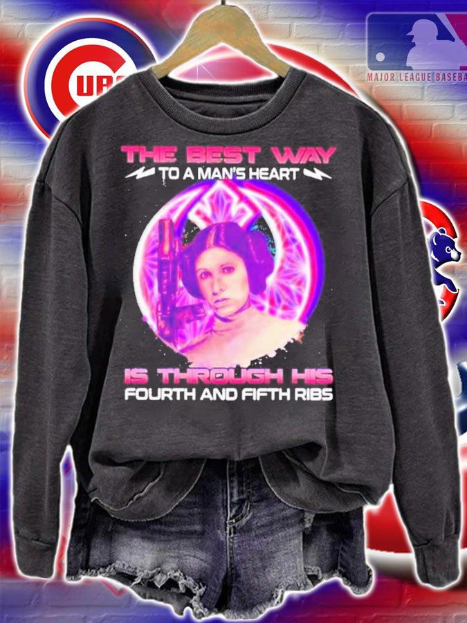 Star Wars Princess Leia The Best Way To A Man's Heart Is Through His Fourth And Fifth Rib Shirt t-shirt