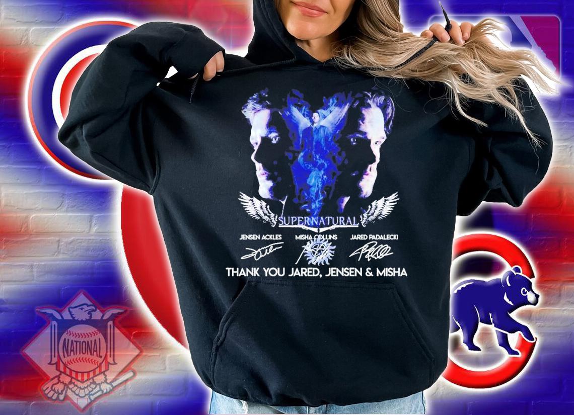 Supernatural Jensen Ackles Misha Collins Jared Padalecki thank you Jared Jensen and Misha shirt t-shirt hoodie
