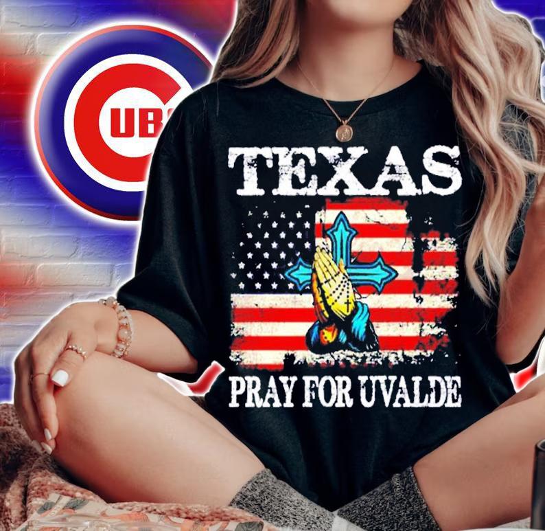 Texas Pray For Uvalde American Flag shirt t-shirt