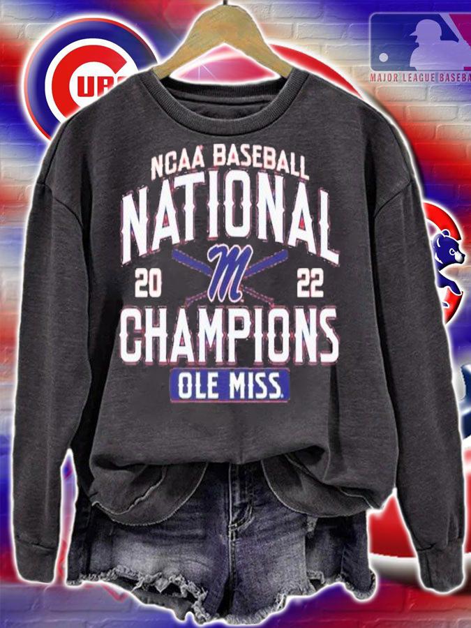 The Ole Miss Rebels 2022 NCAA CWS Baseball National Champs Shirt t-shirt sweatshirt