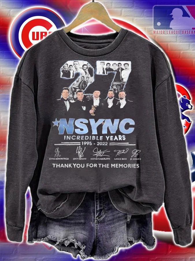 27 NSYNC Incredible Years 1995-2022 thank you for the memories shirt t-shirt