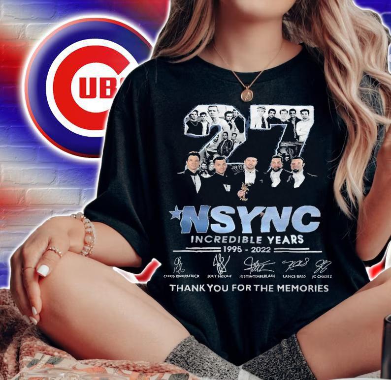27 NSYNC Incredible Years 1995-2022 thank you for the memories shirt t-shirt