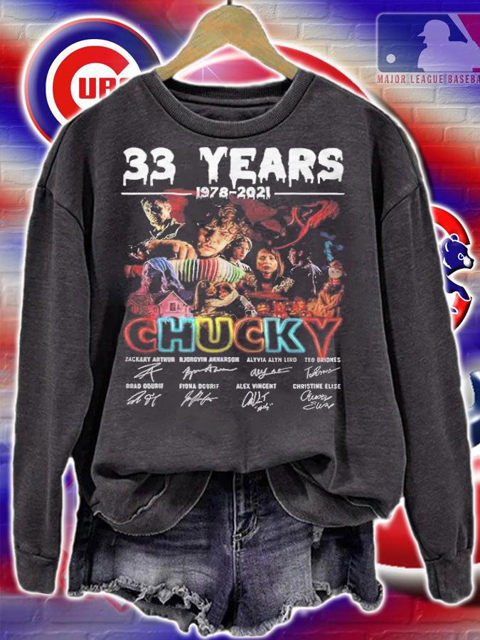 33 Years 1978-2021 Chucky Signatures Shirt t-shirt sweatshirt