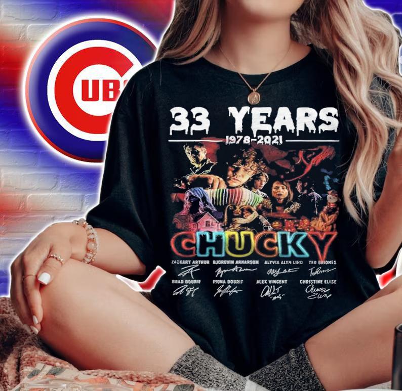 33 Years 1978-2021 Chucky Signatures Shirt t-shirt woman shirt